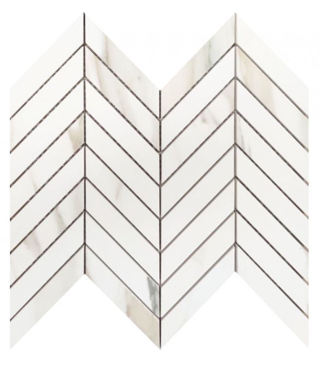 Classici Calacatta Gold Glossy Chevron 10 x 12